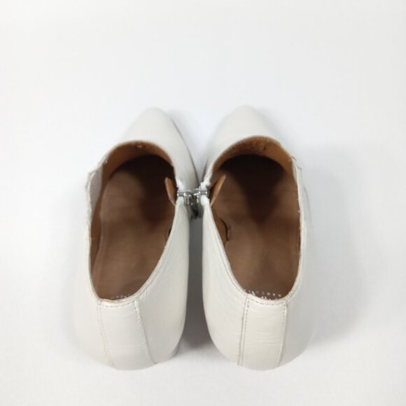 SARTO Womens White Leather Heeled Ankle Boots Size 6M - Picture 4 of 14